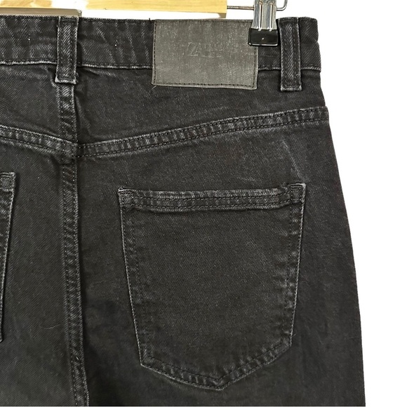 ZARA High Waist Straight Ankle Crop Jeans - Picture 5 of 8